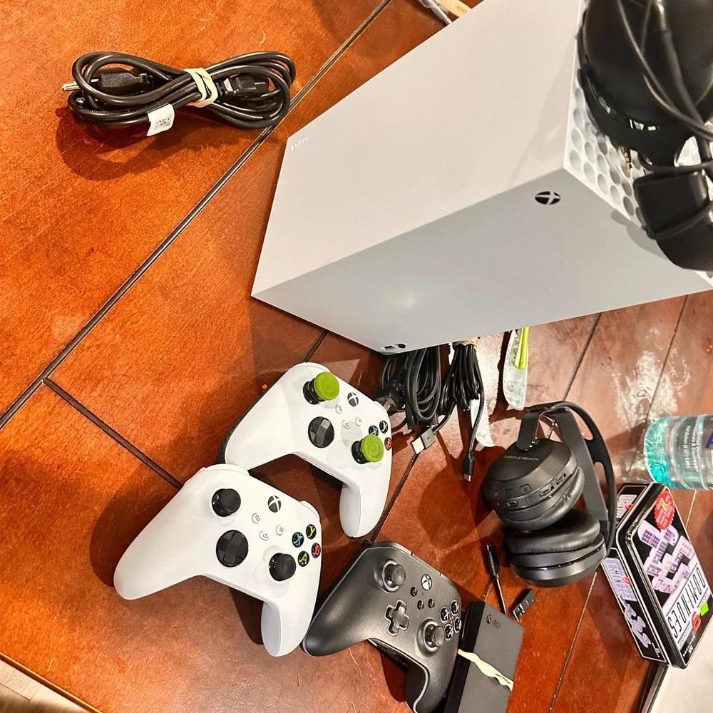 White and Black Gaming Console Bundle Xbox X